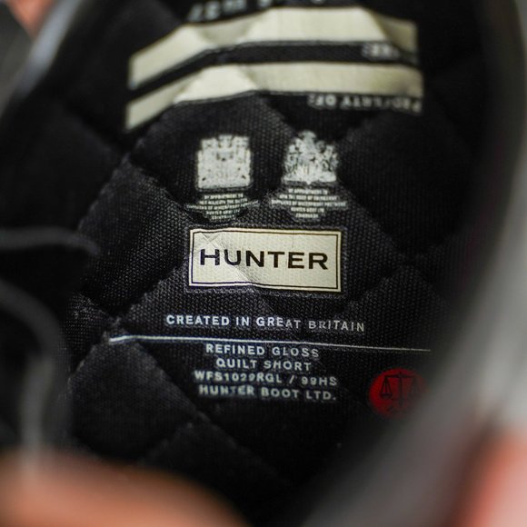 Hunter Refined Quilted Gloss Rain Boots NWOT - Picture 10 of 10